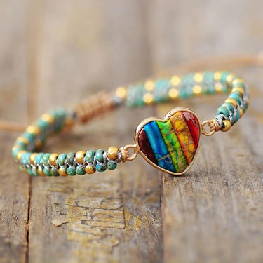 Spread The Joy Jasper Braided Bracelet-Your Soul Place